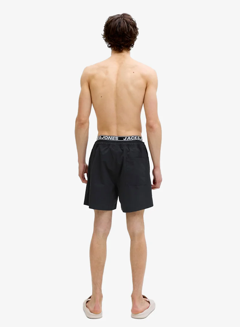 JACK & JONES Logo Drawstring Swim Shorts